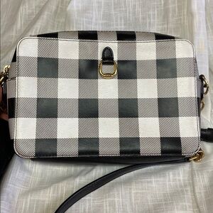 LAUREN Ralph Lauren  BK/WE  Checkered, patterned  genuine leather  Crossbody bag